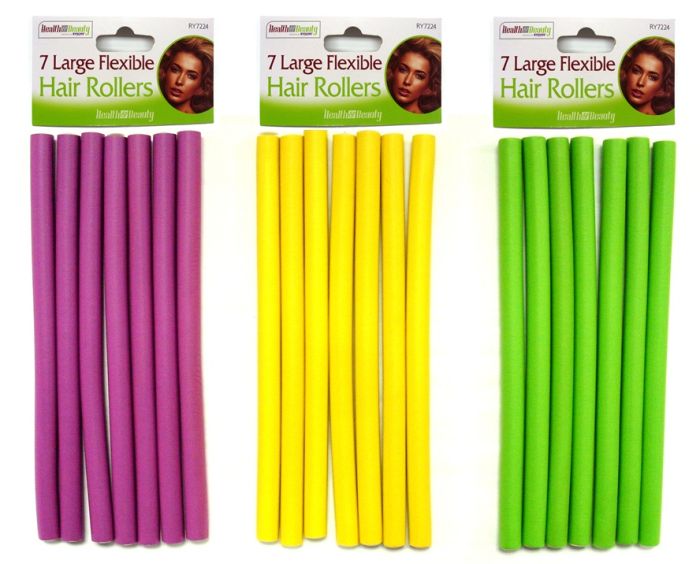 Health & Beauty Large Flexible Hair Rollers 7 pc