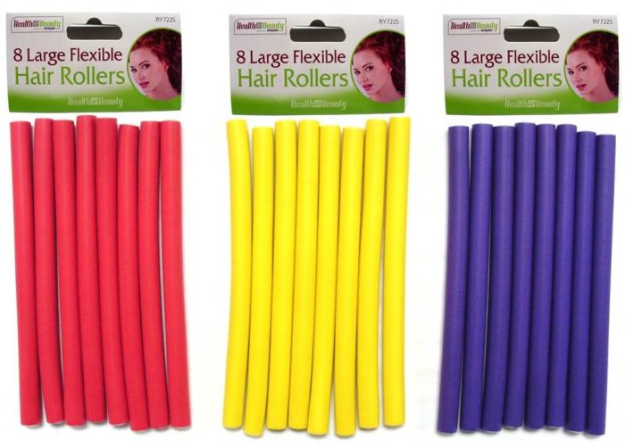 Health & Beauty Large Flexible Hair Rollers 8 pc