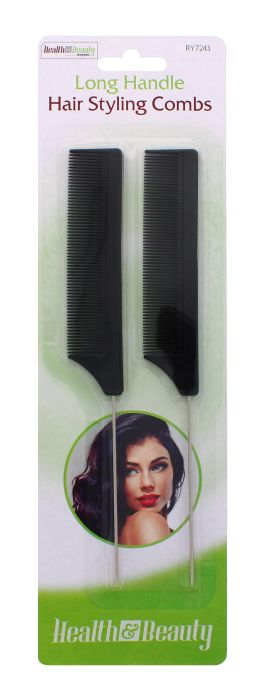 Rysons Hair Styling Combs Long Handle 2 pack