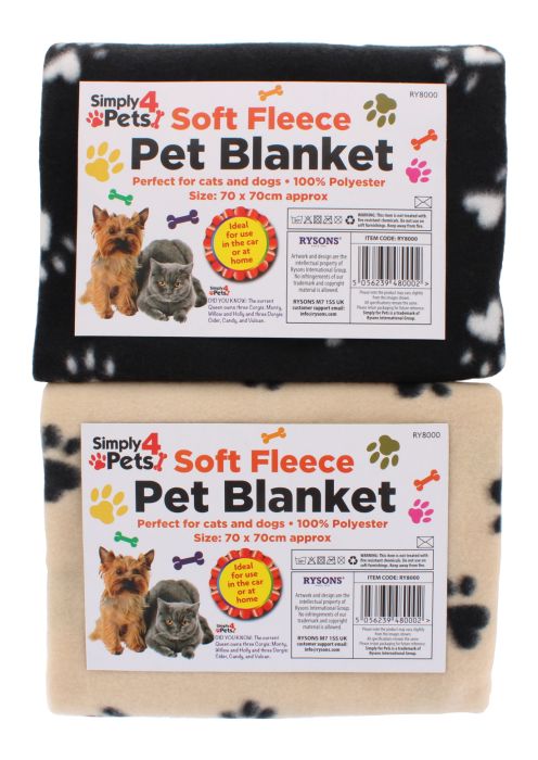 Rysons Soft Fleece Pet Blanket