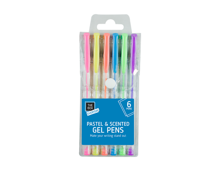 The Box Gel Pens Pastel & Scented Colours 6 pack