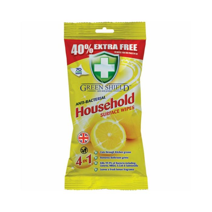 Greenshield Anti-Bacterial Wipes 70 pc