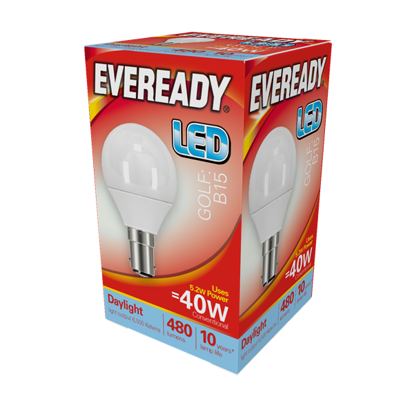 Eveready LED B15 Golf Bulb 40W Daylight