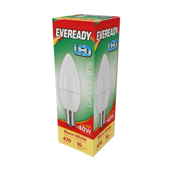Eveready LED B15 Candle Bulb Warm White