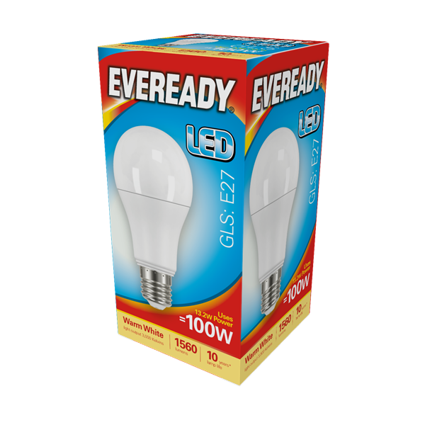 Eveready LED E27 GLS Bulb 100W Warm White
