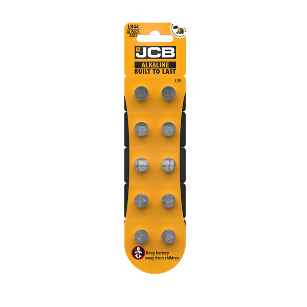 JCB LR44 Alkaline Batteries10 pack