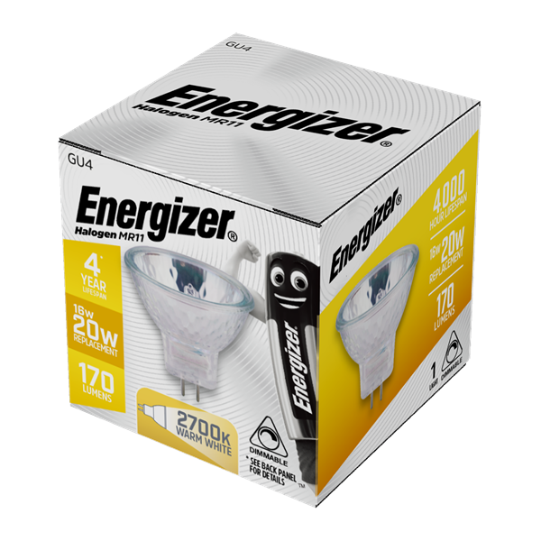 Energizer Halogen Gu4 MR11 20w Warm White
