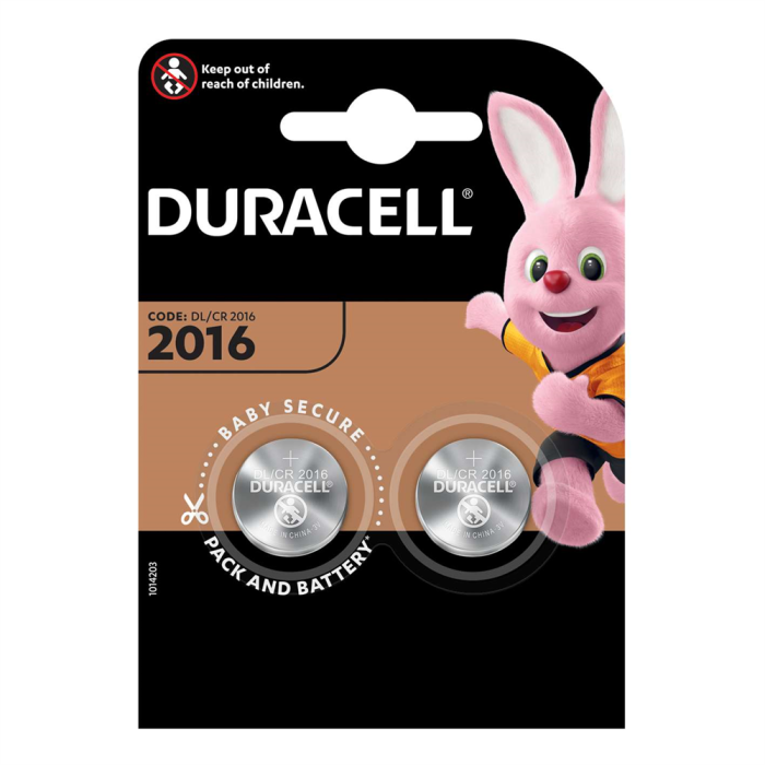 Duracell CR2016 Lithium Batteries 2 pack