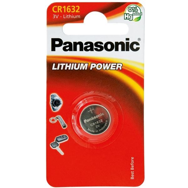 Panasonic CR1632 Lithium Battery 3V 1 pack
