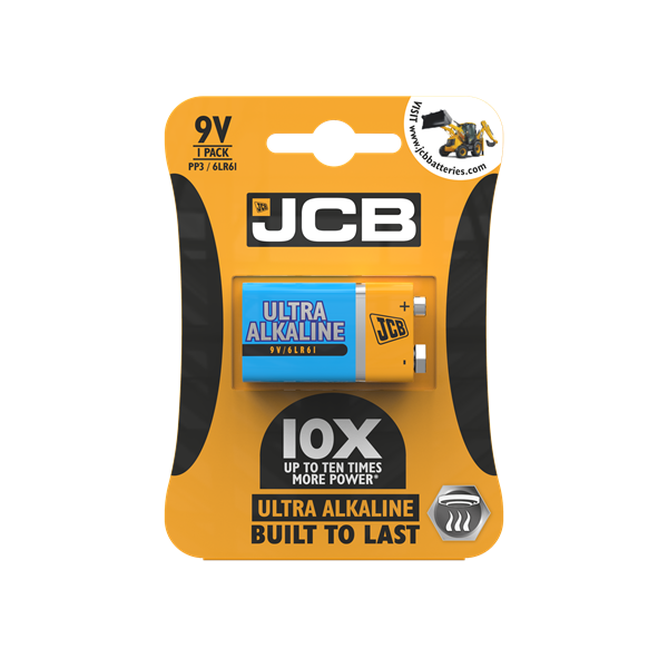 JCB 9V Ultra Alkaline Battery