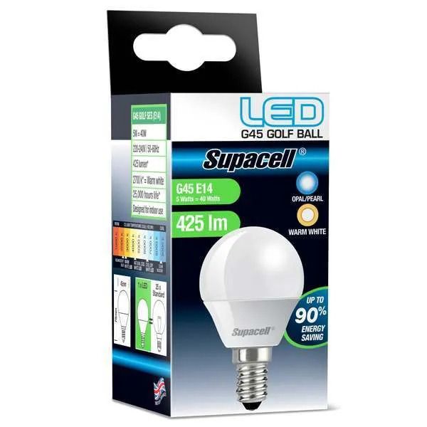 Supacell LED E14 Golf Bulb 40W Warm White
