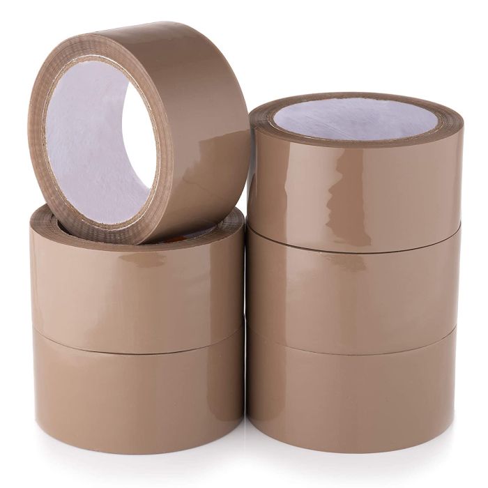 Sparkys Brown Packing Tape 48mm x 66m 6 pack