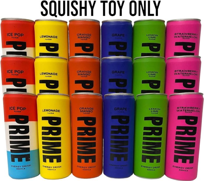 Prime Drink Can Squishy Toy - Assorted Colours