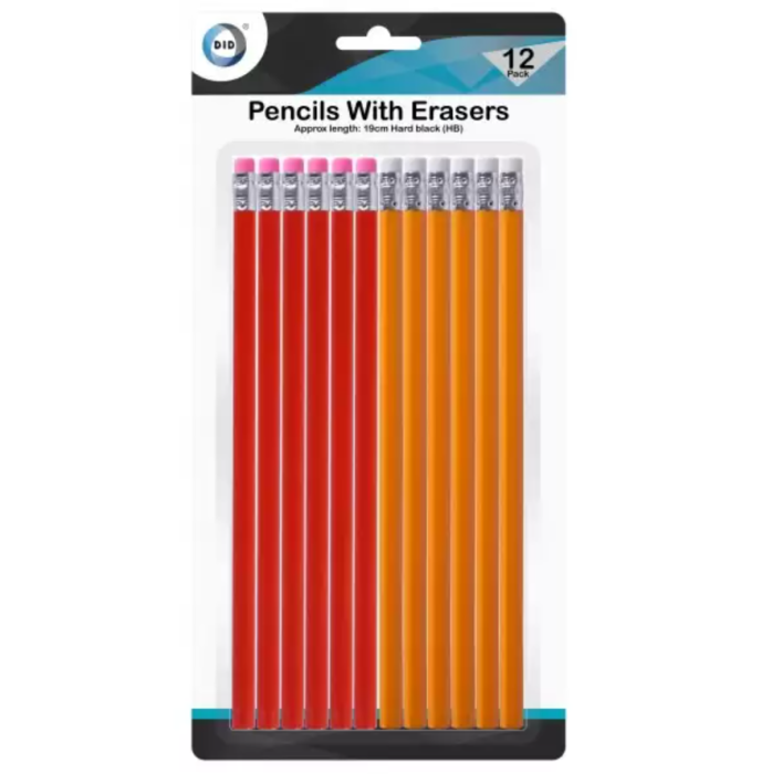 Did Pencils with Erasers 12 pack