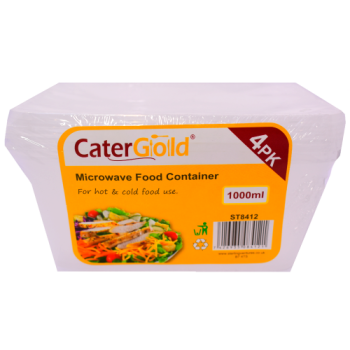 CaterGold Microwave Food Container 4 pack 1000ml