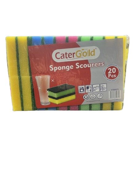 CaterGold Sponge Scourers 20 pack