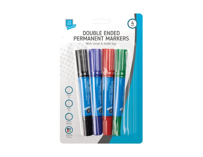 The Box Double Ended Permanent  Markers 4 pack