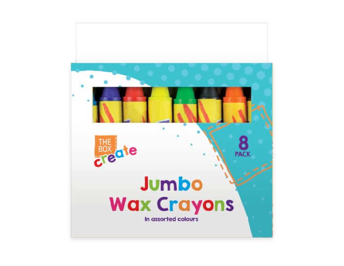 The Box Jumbo Wax Crayons 8 pack
