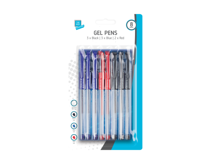 The Box Gel Pens 8 pack