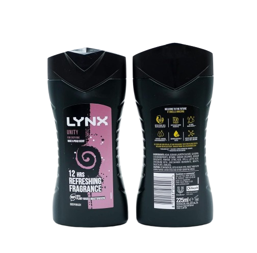 Lynx Unity Shower Gel 225ml 6 pack