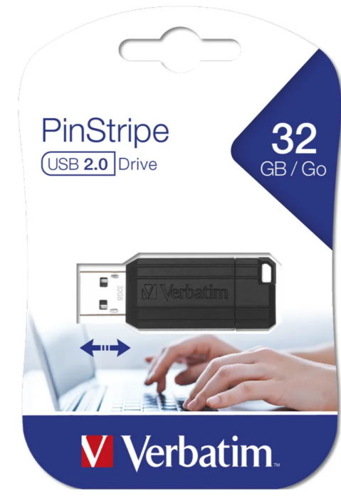 Verbatim PinStripe USB 2.0 Flash Drive 32GB