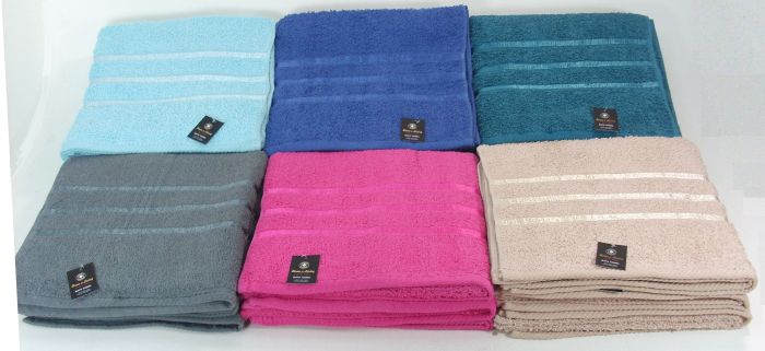 Satin Bath Towels Assorted Colours