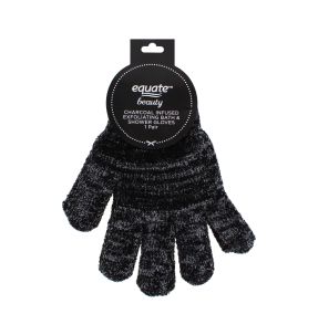 Charcoal Infused Exfoliating Bath & Shower Gloves