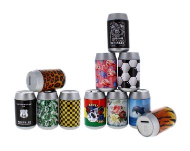 Mini Money Tin Cans Assorted Designs