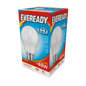 Eveready LED E27 GLS Bulb 40W Cool White