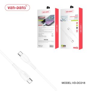 Ven-Dens Type C To Type C Charging Cable 2A White 3M