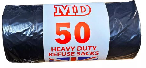 MD 50 Heavy Duty Refuse Sacks 50 pack