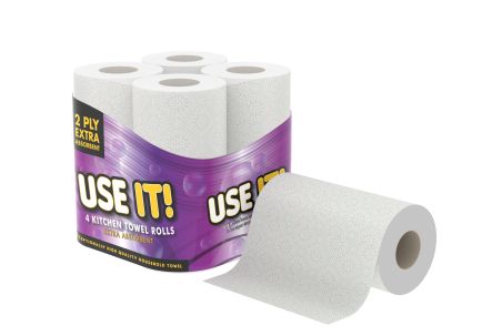 Pallet Deal - 26/55 Cases of USE IT! Kitchen Household Towel 2 ply - 6 x 4 pack (24 rolls)