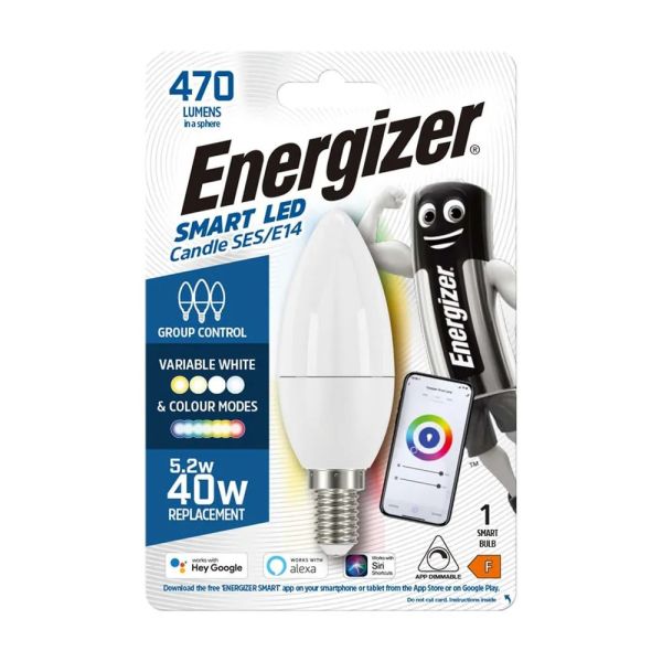 Buy Wholesale Energizer Smart LED E14 Candle Bulb 40W colour Modes Astro Imports